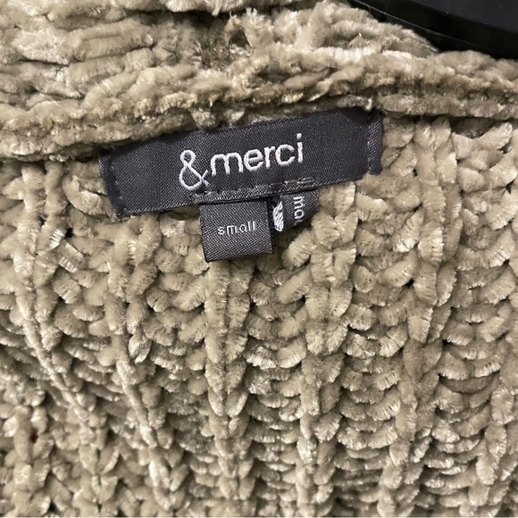 Olive Green Knit Cardigan - Picture 3 of 3